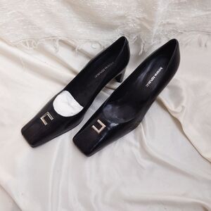 Y2K Banana Republic Diana-183 Black Square-Toe Heels